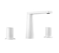 Robinet Mitigeur De Lavabo 3 Trous, Robinet Double Poignée En Laiton Noir For Lavabo De Salle De Bain, Contrôle De L'eau Chaude Et Froide, Robinet De Meuble-lavabo Moderne Avec Installation Séparée(#6