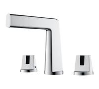 Robinet mitigeur de lavabo de Salle de Bain, Robinet de Salle de Bain Cascade chromé à Double poignée, Robinet mitigeur Monobloc Moderne pour lavabo Cascade