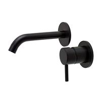 Robinet mitigeur de lavabo encastrable noir Fabriqué en laiton et finition noire avec poignée design monocommande encastrable permet d'économiser de l'espace