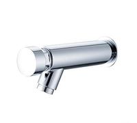 Robinet mitigeur de lavabo public mural à bouton-poussoir temporisé à fermeture automatique Robinet d'évier de salle de bain en laiton froid pour hôtel école (2 cm)