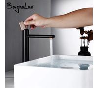 Robinet mitigeur d'eau chaude et froide à poser sur comptoir, poignée moletée unique, un trou, pour lavabo de salle de bain, avec bouton moleté pivotant Gunmetal-S