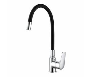 Robinet mitigeur EDM 01155 Baïonne Noir Laiton Zinc Flexible Cuisine - Marque : EDM Product - EAN : 8425998011555
