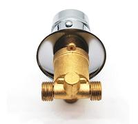 Robinet mitigeur inverseur de douche en laiton avec sortie 2/3/4/5 voies Comprend un tuyau de raccordement de 30 cm en céramique pour hammam, sauna, spa et salle de bain - Connecteur d'eau chaude et