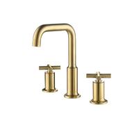 Robinet Mitigeur Lavabo Salle de Bain Robinet à 3 Trous pour Lavabo de Salle de Bain Levier Croisé Double Rotation à 360° Mitigeur de Lavabo Chromé