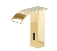 Robinet Mitigeur Lavabo Salle de Bain Robinets à Capteur pour Lavabo Cascade Robinets à Cascade pour Lavabo de Salle de Bain Robinet Automatique Mitigeur de Lavabo Chaud Et Froid Laiton Or A