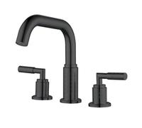 Robinet Mitigeur Lavabo Salle de Bain Robinetterie de Lavabo 3 Trous en Laiton à Double Poignée Split Robinet de Salle de Bains 3 Trous-Chrome