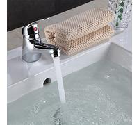 Robinet mitigeur moderne chromé pour évier de cuisine - 2 trous à double levier pivotant à 360° Robinet en laiton monté sur le pont Plomberie standard britannique facile Fonctionnement 1/4 de tour 180