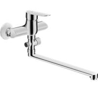 Robinet mitigeur mural chromé APPIA pour baignoire avec bec mobile