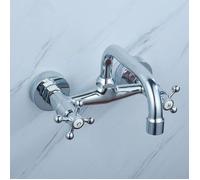 Robinet Mitigeur Mural Cuisine Salle De Bains Robinet De Lavabo À Deux Poignées