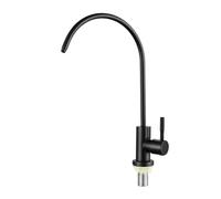 Robinet mitigeur noir à col de cygne pour évier de cuisine Robinet à osmose inverse pour boire Robinet filtrant à eau élégant et durable pour un usage domestique
