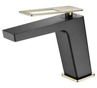 Robinet mitigeur pour lavabo anti-calcaire Imex Suède noir or BDC032-1NGOLD