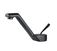 Robinet mitigeur pour lavabo de salle de bain - Finition dorée/noir/chromé/gris - Robinets chauds et froids (gris)