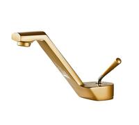 Robinet mitigeur pour lavabo de salle de bain - Finition dorée/noir/chromé/gris - Robinets chauds et froids (doré)