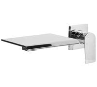 Robinet Mitigeur pour Lavabo Mural en Laiton Commande Unique Effet Cascade Argen