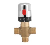 Robinet Mitigeur Thermostatique en Laiton 15mm Robinet température Fixe pour lavabo Cuisine Salle de Bain G1/2 35-45 ℃