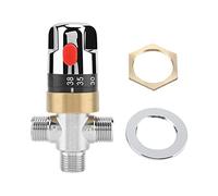 Robinet mitigeur thermostatique G1/2 po en laiton chromé de qualité supérieure, robinet de contrôle de la température de l'eau pour baignoire, lavabo, cuisine, 7 x 4 x 11,5 cm