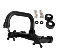 robinet monté monté Lvifloaewall Robinet de mélange à eau chaude et à eau froide 360 Centre réglable à double poignée chaude et à eau froide rotation g12 filet (A small five-way)