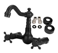 robinet monté monté Lvifloaewall Robinet de mélange à eau chaude et à eau froide 360 Centre réglable à double poignée chaude et à eau froide rotation g12 filet (B-style gourd short)
