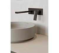 Robinet mural 2 trous Kludi DECUS 54245N275 240 mm, kit de construction fine, PVD bronze brossé