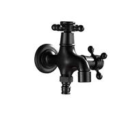 robinet mural d'interface, robinet mural, Robinet de machine à laver d'angle de salle de bain en bronze noir, robinet simple d'eau froide, robinet mural de jardin extérieur, robinets de piscine à bala