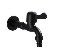 Robinet mural en laiton noir antique rétro petit robinet de jardin décoratif pour machine à laver et serpillère en acier inoxydable durable design vintage