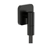 Hansgrohe Raccord mural FixFit Fine Q 28884340 – softsquare, clapet anti-retour, chrome noir brossé
