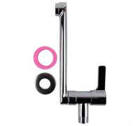 Robinet mural pour évier, robinet rotatif à portée étendue avec aérateur en nid d'abeille, robinet de piscine à eau froide unique en acier inoxydable pour maison, jardin, salle de bain (20 cm)