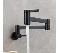 Robinet Mural Robinet Pliant en Laiton Single Hdle Robinet De Remplissage De Pot électrolytique Ensemble De Centre De Robinet Robinets Froids Simples Rotatifs Contemporains, Orb