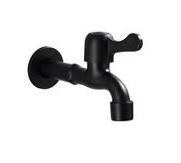 Robinet mural vintage en laiton noir antique pour jardin, petit robinet d'eau décoratif pour laveuse, bras mural rétro en acier inoxydable, idéal pour la maison et le jardin