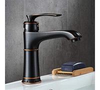 Robinet Noir Bassin Robinet Simple Mode Lavabo Lavabo Bassin Table Bassin Baignoire Évier Robinet Cuivre Monotrou Mélangeur d'eau Froide Mitigeur
