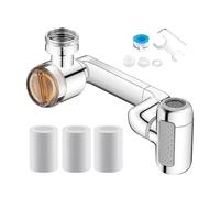 Robinet pivotant - 4 modes avec filtre d'économie d'eau - Adaptateur d'évier de salle de bain pour robinet | Pour maison, cuisine, salle de bain, , bureau, hôtel, restaurant