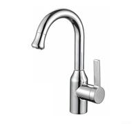 Robinet pivotant en acier inoxydable avec aérateur en nid d'abeille pour eau chaude et froide dans l'évier de cuisine ou de salle de bain, construction en métal pour une utilisation durable et une