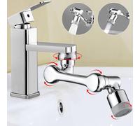 Robinet pivotant extensible 1080° multifonction - Régulateur de débit avec mousseur 2 modes en laiton universel