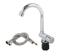 Robinet Pliable pour Caravane, Camping-Car, Cuivre Chromé, Mitigeur Rotatif à 360°, Rotation à 180°, Pliable, Eau Chaude et Froide, Gain de Place, pour Camping-Car, Bateau, Cuisine, Salle de Bain