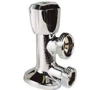Robinet pour machine à laver, avec applique incorporée, double mâle 1/2" 3/4" , Sferaco référence 1326004. G