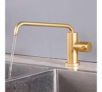 Robinet purificateur d'eau potable en acier inoxydable doré brossé - Filtre à eau de cuisine pour une eau potable propre et sûre
