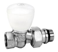 Robinet radiateur droit R6TG série fer simple réglage 1/2'' 15x21 chromé - GIACOMINI - R6X033