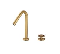 Robinet Rétro Mélangeur 2 Trous Lavabo Antique Col de Cygne Mitigeur Lave Main g1/2 Robinet Salle Bain Sur Plan Rotation 360°,antique