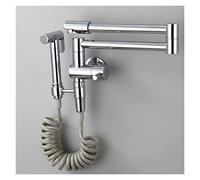 Robinet, Robinet de cuisine pliable évier de cuisine mitigeur laiton noir/doré/chrome 360 degrés simple froid mural rotatif bidet robinet(2)