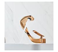 Robinet, Robinet de salle de bain en laiton or rose blanc robinet de bassin de salle de bain mitigeur d'eau chaude froide robinet d'évier monté sur le pont noir robinet en or rose(Rose gold)