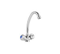 Robinet Rotatif Précis pour Eau Chaude et Froide A Doubles Commandes Argent