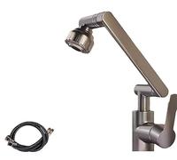 Robinet Rotatif Universel Chaud et Froid - Aérateur d'Extension Grand Angle 2 Modes, Bras Robotique à 1080°, Résistant Aux Éclaboussures (Gris)