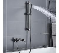 Robinet Salle Bain Baignoire et Douche Gris Canon Entraxe 150mm Mitigeur de Douche 2 Sorties D'eau,gris Pistolet