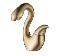 Robinet Salle Bain Robinet de lavabo moderne Swan Design à poignée unique, montage sur plage, mitigeur eau chaude/eau froide pour salle de bain