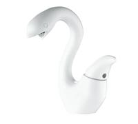 Robinet Salle Bain Robinet de lavabo moderne Swan Design à poignée unique, montage sur plage, mitigeur eau chaude/eau froide pour salle de bain