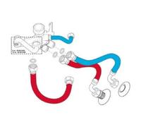 Robinet sous chauffe-bain, batterie mélangeuse Opalia C11 et C14