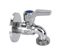 Robinet Star machine à laver PN40 F15x21 M20x27 avec levier alu chromé réf 1720C404