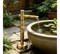 Robinet sur pied en cuivre, colonne de fontaine d'eau de jardin, robinet d'eau monté au sol, distributeur d'eau décoratif extérieur pour l'irrigation et le lavage(Side inlet,69.5cm)