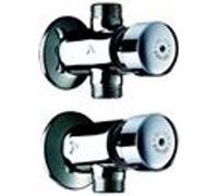 Robinet temporisé TEMPOSTOP douche droit 1/2" - Modèle équerre à encastrer