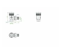 Robinet thermostatique AV 9 ? DN 10, PN 10, modèle équerre - 1183703